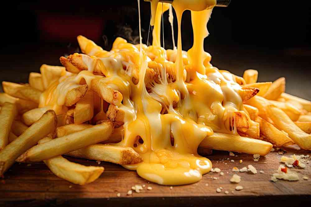 papas con queso cheddar 